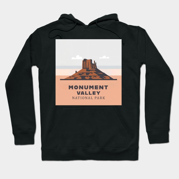 Monument Valley National Park Travel Sticker Hoodie by GreenMary Design